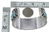 Southwest Sterling Silver Turquoise Inlay Heavy Cuff Bracelet CX49292