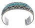 Sterling Silver Southwest Turquoise Inlay Heavy Cuff Bracelet CX49294