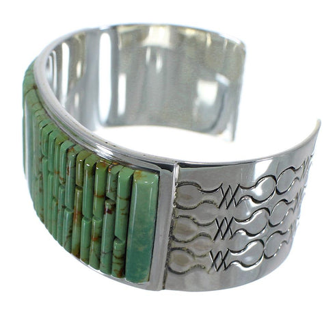 Turquoise Sterling Silver Southwest Cuff Bracelet CX49428