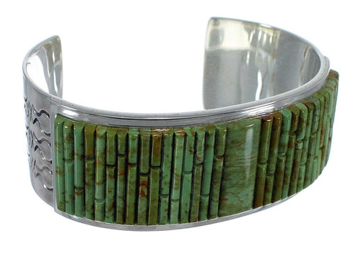 Turquoise Southwest Genuine Sterling Silver Cuff Bracelet CX49433