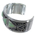 Southwestern Sterling Silver Turquoise Inlay Cuff Bracelet CX49451