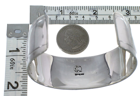Southwestern Sterling Silver Turquoise Inlay Cuff Bracelet CX49451