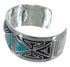 Southwestern Turquoise Inlay Sterling Silver Cuff Bracelet CX49452