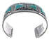 Southwestern Turquoise Inlay Sterling Silver Cuff Bracelet CX49452