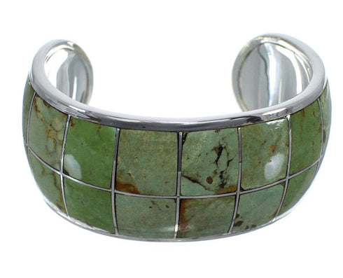 Southwest Sterling Silver And Turquoise Cuff Bracelet CX49499
