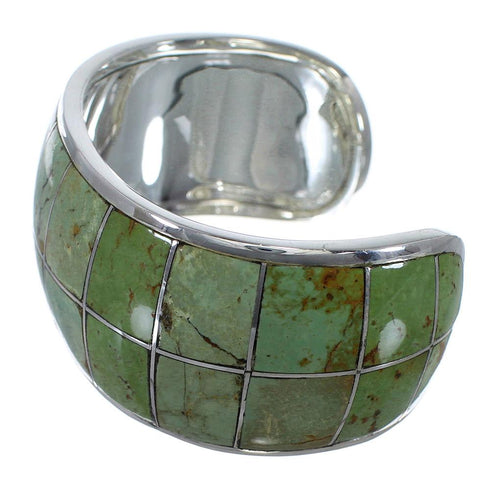 Southwest Sterling Silver And Turquoise Cuff Bracelet CX49499