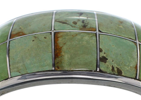 Southwest Sterling Silver And Turquoise Cuff Bracelet CX49499