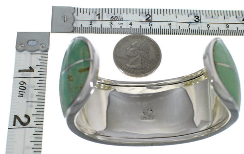 Southwest Genuine Sterling Silver Turquoise Cuff Bracelet CX49508