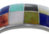 Authentic Sterling Silver Southwest Multicolor Cuff Bracelet CX49520