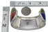 Authentic Sterling Silver Southwest Multicolor Cuff Bracelet CX49520