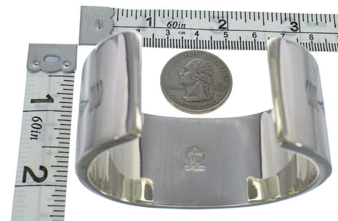 Southwestern Sterling Silver Turquoise Inlay Cuff Bracelet CX49530
