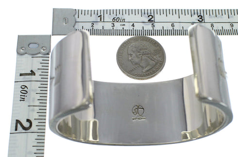 Turquoise Inlay Southwestern Sterling Silver Cuff Bracelet CX49534