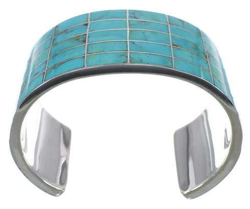 Authentic Sterling Silver Turquoise Southwestern Cuff Bracelet CX49542