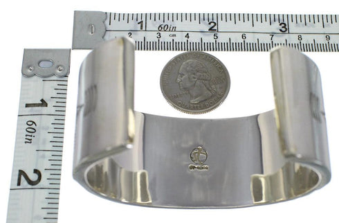 Turquoise Authentic Sterling Silver Southwestern Cuff Bracelet CX49543