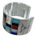 Multicolor Inlay Sterling Silver Southwest Cuff Bracelet CX49554