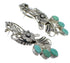 Turquoise Silver Flower Southwestern Post Earrings AX49478