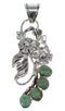 Turquoise Sterling Silver Flower Pendant AX49575