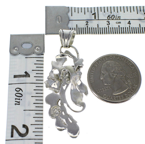 Turquoise Sterling Silver Flower Pendant AX49575