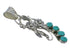 Sterling Silver And Turquoise Flower Pendant AX49585