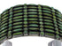 Turquoise Needlepoint Sturdy Sterling Silver Cuff Bracelet CX49556