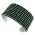 Needlepoint Turquoise Sterling Silver Sturdy Cuff Bracelet CX49558