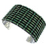 Needlepoint Turquoise Sterling Silver Sturdy Cuff Bracelet CX49558