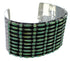 Needlepoint Turquoise Sterling Silver Sturdy Cuff Bracelet CX49558