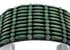 Needlepoint Turquoise Sterling Silver Sturdy Cuff Bracelet CX49558