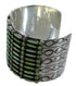 Turquoise Needlepoint Sterling Silver Heavy Cuff Bracelet CX49560