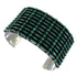 Turquoise Needlepoint Heavy Sterling Silver Cuff Bracelet CX49561