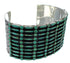 Turquoise Needlepoint Silver Substantial Cuff Bracelet CX49562