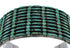 Turquoise Needlepoint Silver Substantial Cuff Bracelet CX49562