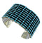 Turquoise Needlepoint Sterling Silver Well-Built Cuff Bracelet CX49565