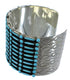 Turquoise Needlepoint Sterling Silver Well-Built Cuff Bracelet CX49565