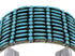 Turquoise Needlepoint Sterling Silver Well-Built Cuff Bracelet CX49565