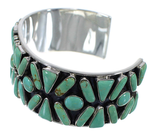 Sterling Silver Turquoise Sturdy Southwest Cuff Bracelet CX49570