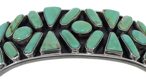 Sterling Silver Turquoise Sturdy Southwest Cuff Bracelet CX49570
