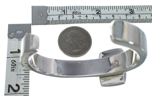 Multicolor Southwest Genuine Sterling Silver Cuff Bracelet CX49645