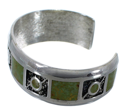 Southwest Turquoise Genuine Sterling Silver Cuff Bracelet CX49650