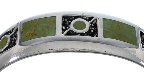 Southwest Turquoise Genuine Sterling Silver Cuff Bracelet CX49650