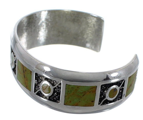 Genuine Sterling Silver Turquoise Southwest Cuff Bracelet CX49653