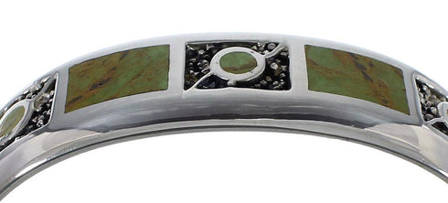 Genuine Sterling Silver Turquoise Southwest Cuff Bracelet CX49653