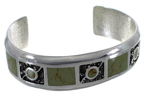 Genuine Sterling Silver Southwest Turquoise Cuff Bracelet CX49654