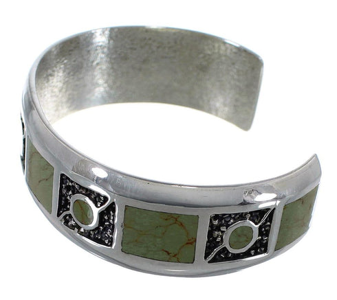 Genuine Sterling Silver Southwest Turquoise Cuff Bracelet CX49654