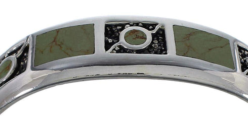 Genuine Sterling Silver Southwest Turquoise Cuff Bracelet CX49654