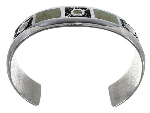 Genuine Sterling Silver Southwest Turquoise Cuff Bracelet CX49654