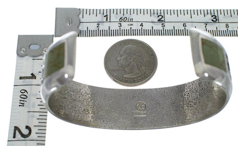 Genuine Sterling Silver Southwest Turquoise Cuff Bracelet CX49654