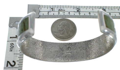 Southwest Authentic Sterling Silver Turquoise Cuff Bracelet CX49656
