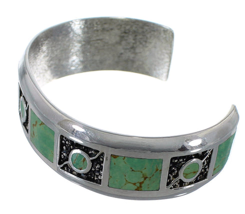 Turquoise Southwest Authentic Sterling Silver Cuff Bracelet CX49658