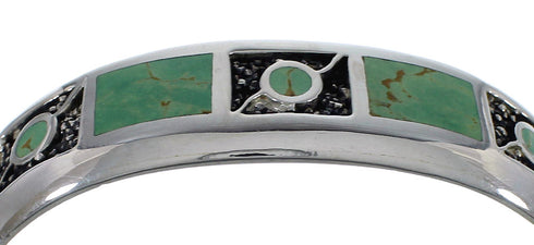 Turquoise Southwest Authentic Sterling Silver Cuff Bracelet CX49658